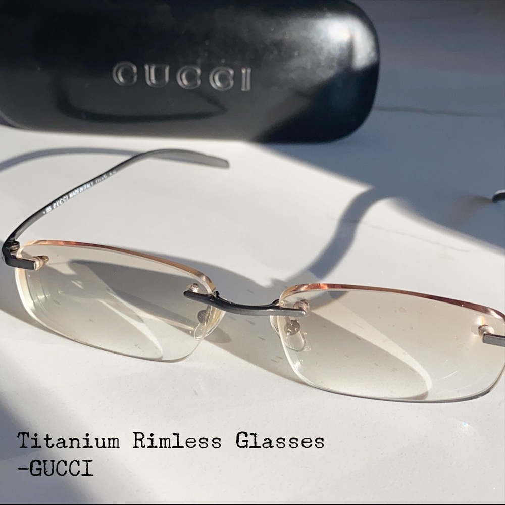 Titanium Rimless Glasses by GUCCI